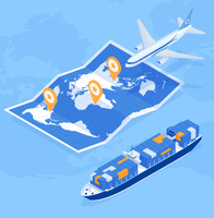 Global import and export sea and air international logistics services